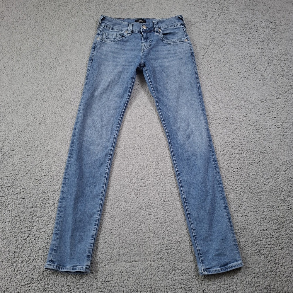 True Religion Rocco Jeans 30x33 Denim Light Wash Relaxed Skinny Blue Men's